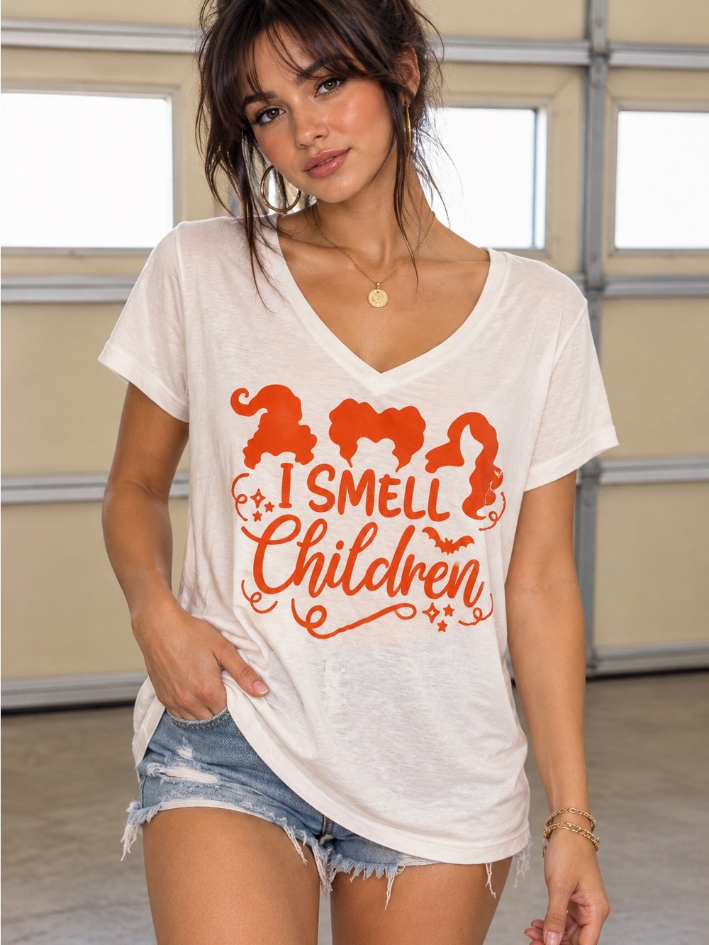 a new day White Short-Sleeve Kids Tee with Orange Halloween Graphic